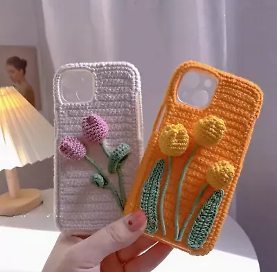 Tulip DIY Knitted Phone Case Finished Handmade Customized Knitwear Phone Case • $35