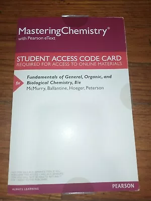 Fundamentals Of General Organic And Biological Chemistry 8e Access Code +etext • $70