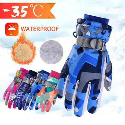 £11.15 • Buy Kids Winter Gloves Waterproof Warm Snowboard Snow Ski Gloves Riding Girls Boys
