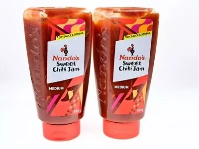 Nando's Sweet Chilli Jam Medium Spicy Sauce Pack 2 X 510g OUT OF DATE 28-11-23 • £8.49