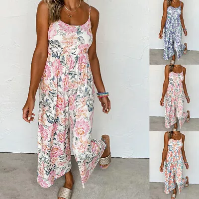 £13.99 • Buy Ladies Cami Romper Drape Baggy Harem Playsuit Jumpsuit Dress Trousers Plus Size