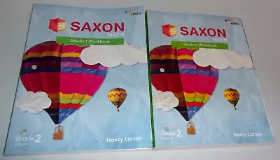 Saxon Math Grade 2 Student Workbook Set Volumes 1 & 2 Nancy Larson 2018 Ed. • $17.50