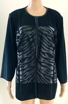 Ming Wang Black Jacket Sz?  With Applique Detail • $35.99