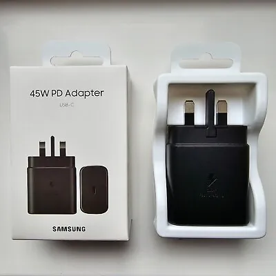 £3.99 • Buy Genuine 45W Super Fast Charger Adapter Plug USB-C Type C For Samsung Phones UK