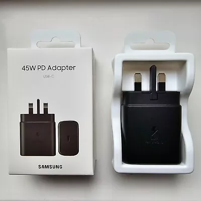 Genuine 45W Super Fast Charger Adapter Plug USB-C Type C For Samsung Phones UK • £13.99