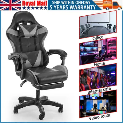 Luxury Executive Racing Gaming Office Chair Gas Lift Swivel Computer Desk Eukcra • £69.99