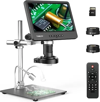 TOMLOV 2000x Digital Coin Microscope Hdmi Camera Soldeing Magnifier 10  Screen • $265