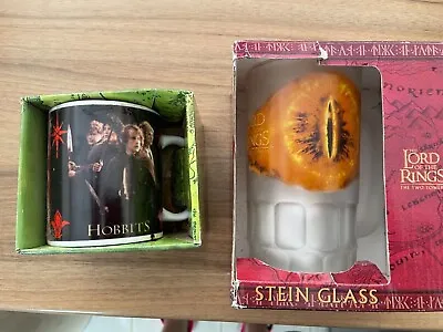 Bnib Rare Lord Of The Rings Stein Glass & Hobbits Mug  From New Line Cinema • £15.99