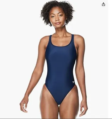 $25 • Buy Speedo Women's Swimsuit One Piece Prolt Super Pro Solid Adult Navy Color