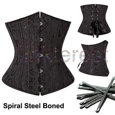 Women Gothic Steampunk Waist Trainer Corset Lace Up Party Costume Bustier Shaper • $26.79