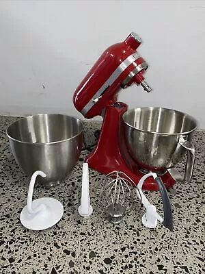 Brand New Without Box Mini Empire Red Kitchenaid Mixer With Extra Accessories • $465