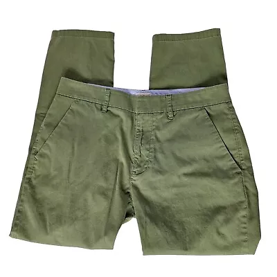 J Crew Women's Slim Boyfriend Chino Pants Slim Leg Petite Size 26P Solid Green • $26.03