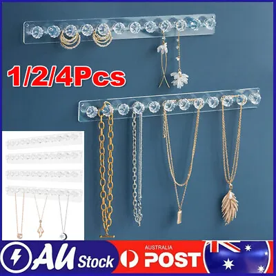 Jewerly Storage Rack Earring Necklace Hanger Holder Wall Mounted Display Stand • $9.39