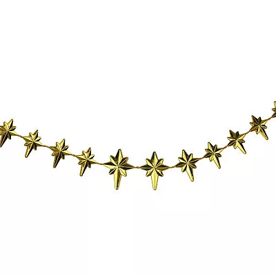 Northlight 9' Shiny Gold Star Of Bethlehem Beaded Christmas Garland • $8.49