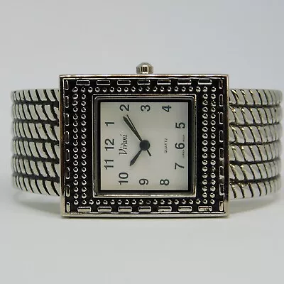 VIVANI Cuff Bracelet Quartz Analog Women's Watch Sz. 6 1/4  New Battery • $18.99