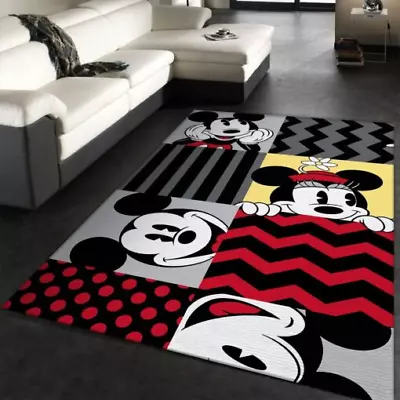 Mickey Mouse Pattern Rug Premium Rectangle Rug • $80