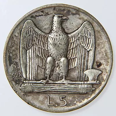 1928 Italy 5 Lire -3140- • $14.99