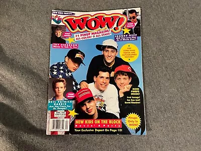 Wow Magazine April 1990 New Kids On The Block Madonna Johnny Depp TMNT NPH • $39.99