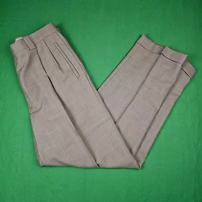 Zanella Tylor Pants Men 34 Brown Wool Business Dress Flat Front 31  Inseam • $28.66