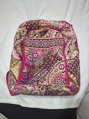 Vera Bradley Laptop Campus Backpack Retired Very Berry Paisley Size 16 X 13 X 6 • $19