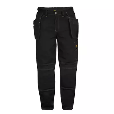 £14.30 • Buy Site Fox Trouser Mens Cargo Combat Workwear Trousers Knee Pad Pocket Black 38x32