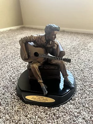 ELVIS PRESELY SOLID BRONZE STATUE #90/2500 Love Me Tender Franklin Mint 2001 • $399.99