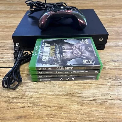 Microsoft Xbox One X 1TB Console - Black W/ Wired Con & 4 Games Bundle • $180