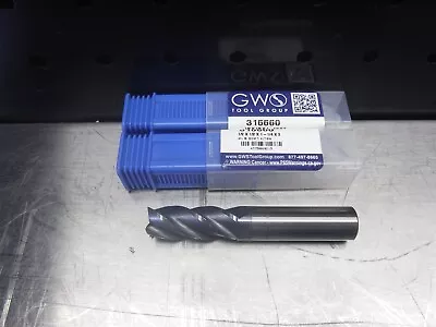 2 NEW! GWS 1/2  Carbide 4FL 37° Variable Helix Corner Radius Endmill 316660 • $10