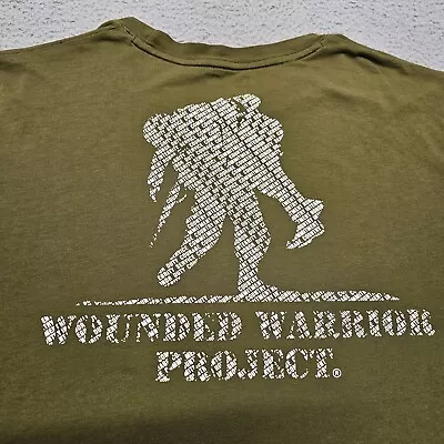 Under Armour Wounded Warrior Project T-Shirt  Mens L Loose Heatgear Army Green  • $17.77