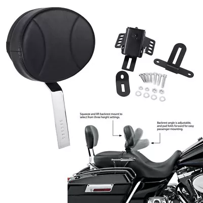 $69.99 • Buy Plug In Driver Rider Backrest FIt For Harley Road Street Glide Electra Tri-Glide