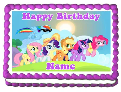 MY LITTLE PONY Edible Cake Topper Party Image Decoration • $8.50