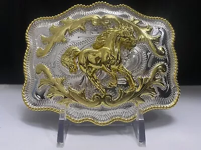 Horse Gold Rodeo Cowboy Western Belt Buckles For Men Hebilla Vaquero Caballo • $24.99