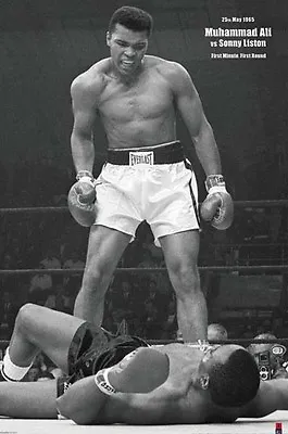 MUHAMMAD ALI PORTRAIT 24x36 Poster SONNY LISTON BOXING CHAMP CASSIUS CLAY ICON!! • $17.99