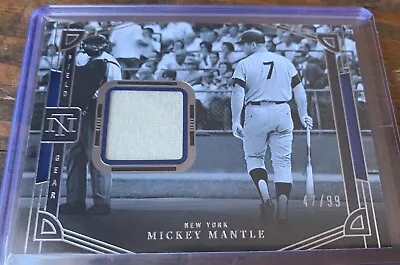 2023 Panini National Treasures Mickey Mantle Field Gear Jersey Relic /99 Yankees • $116