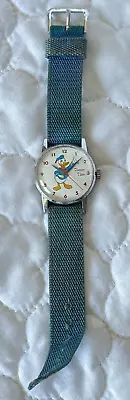 Vintage Disney Time Works Watch Donald Duck Nylon Strap Needs Battery • $24.99