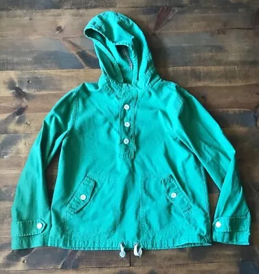 Merona Women's Sweatshirt-Pullover Jacket-Size M-Denim Cotton-Green-Hood-Pockets • $15