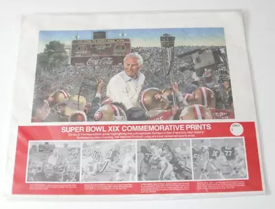 SF 49ers 4 Super Bowl XIX Commemorative Prints Merv Corning 1985 Joe Montana NFL • $14.99