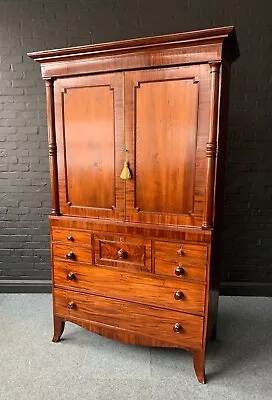 Regency Mahogany Linen Press • £1520