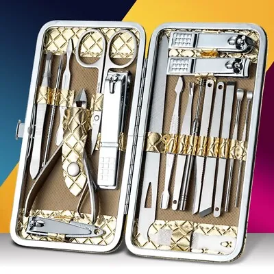 Manicure Set Nail Clippers Stainless Steel Nail Clippers Pedicure Set USA Case • $4.99