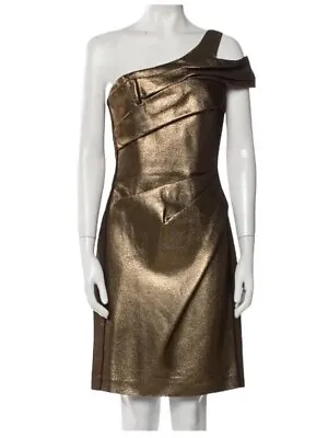 J. Mendel Paris Gold Gorgeous Dress In Size 12. Completely Lined. EUC • $150