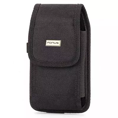 RUGGED CANVAS CASE HOLSTER With SWIVEL BELT CLIP POUCH COVER For CELL PHONES • $11.39