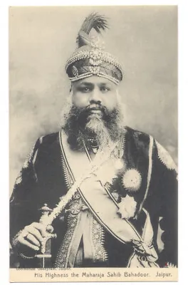 JAIPUR INDIA - His Highness The MAHARAJA SAHIB BAHADOR Ca1907 Postcard • $14.95