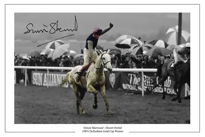 Simon Sherwood Signed Photo Print Autograph Desert Orchid Horse Racing • £3.49