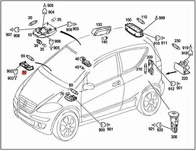 Genuine MERCEDES V251 A209 C209 CL203 S203 W164 W169 Interior Lamp 2038201801 • $16.63