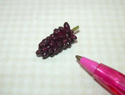 Miniature Realistic Purple Grapes Bunch Approx. 7/8  Long - DOLLHOUSE 1:12 • $2.98