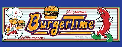 Burger Time Arcade Marquee/Sign (26  X 8 ) • $14.95