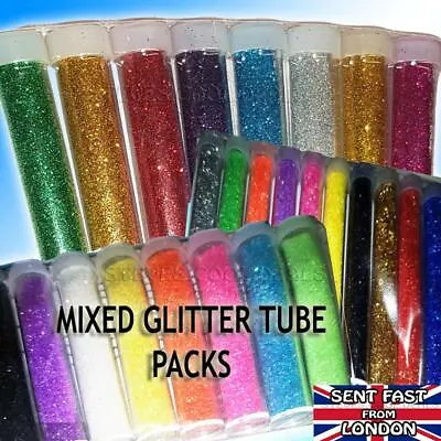 Coloured Glitter Tubes Kids Make Your Own Card Craft Fun Pastel Sparkle Glitters • £4