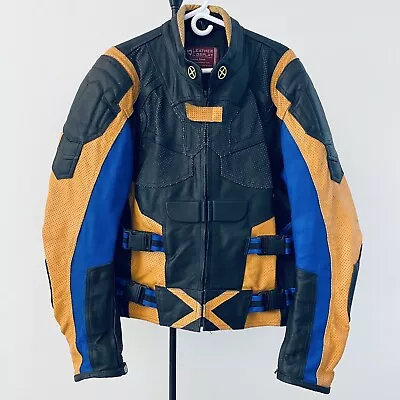$149.99 • Buy X-Men Yellow & Black & Blue Motorcycle Leather Jacket