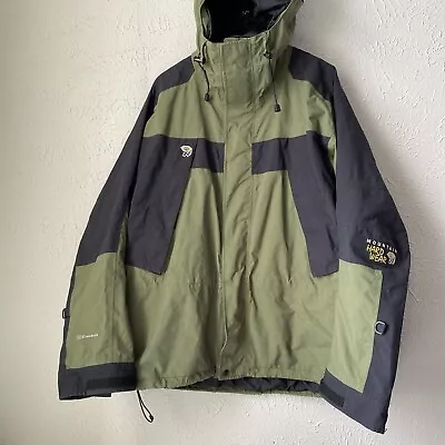 Mountain Hardware Jacket Mens Large Green Gray Ski Conduit Snowboard Zip Nylon • $68