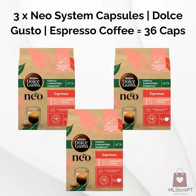3 X Capsules Neo System | Dolce Gusto | Espresso Intensity 5 = 36 Caps • $36.39